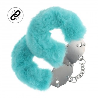 HEAVY-DUTY FLUFFY HANDCUFFS - BLUE