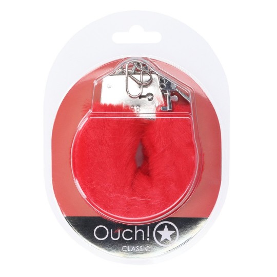 CLASSIC FLUFFY HANDCUFFS - RED