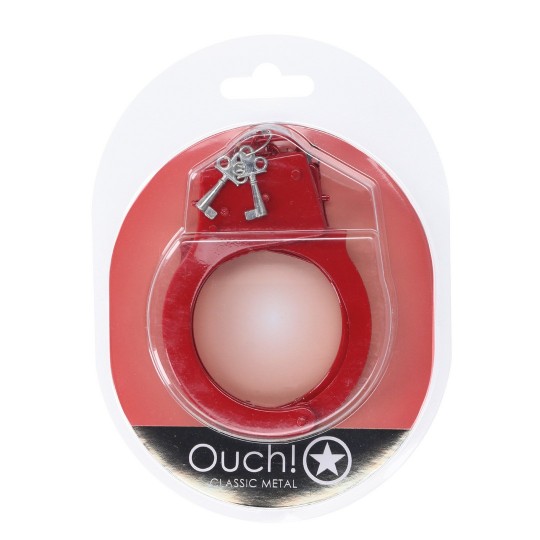 CLASSIC METAL HANDCUFFS - RED
