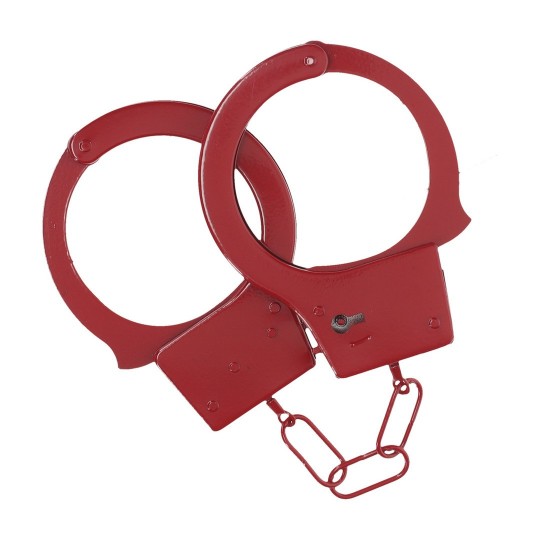 CLASSIC METAL HANDCUFFS - RED