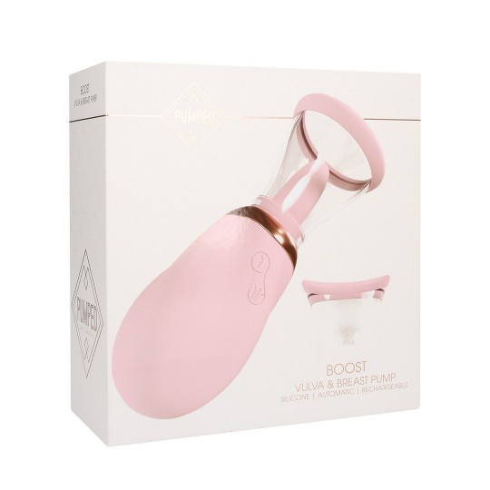 BOOST - RECHARGEABLE VULVA AND BREAST PUMP - PINK