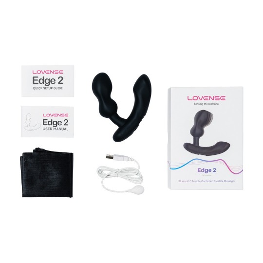 EDGE 2 - ADJUSTABLE DUAL-MOTOR APP-CONTROLLED PROSTATE MASSAGER - BLACK