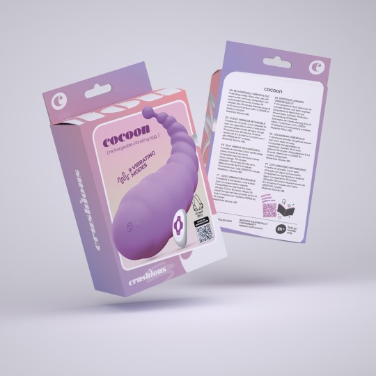 COCOON HUEVO VIBRADOR RECARGABLE CON MANDO A DISTANCIA INALÁMBRICO CRUSHIOUS MORADO