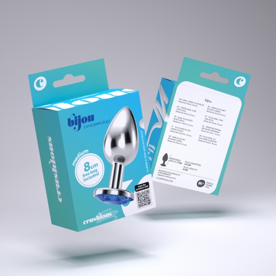 CRUSHIOUS BIJOU ANAL JEWEL PLUG BLUE MEDIUM