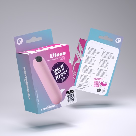 IMOAN BALA VIBRATÓRIA RECARREGÁVEL ROSA PASTEL CRUSHIOUS