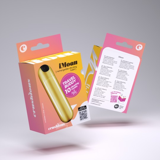 IMOAN BALA VIBRATÓRIA RECARREGÁVEL DOURADA CRUSHIOUS