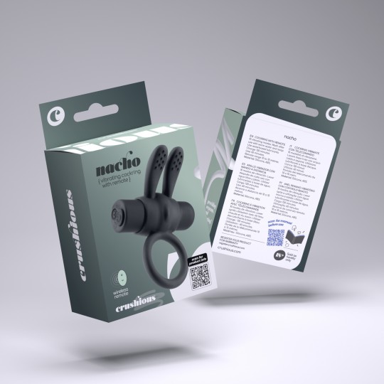 NACHO ANILLO DE PENE VIBRADOR CON MANDO A DISTANCIA CRUSHIOUS