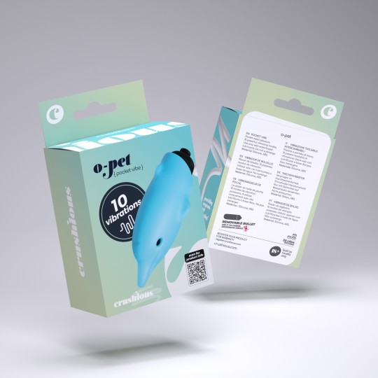 PACK DE 24 O-PET DAUPHIN AVEC BALLE À 10 VIBRATIONS BLEU
