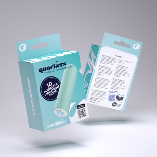 PACK 5 + 1 GRATUITO QUACKERS BALA VIBRADORA RECARGABLE POR USB VERDE MENTA CRUSHIOUS
