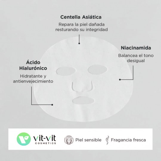 MASQUE FACIAL CICA TIGERGRASS VIT VIT COSMETICS 20GR