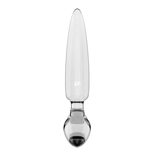 GODE EN VERRE AVEC PLUG TRIPLE CRYSTAL 1 TRANSPARENT SATISFYER