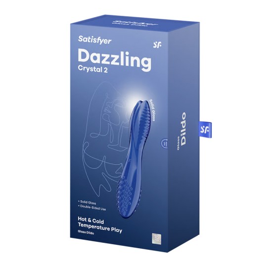 DILDO IN VETRO DAZZLING CRYSTAL 2 BLU SATISFYER