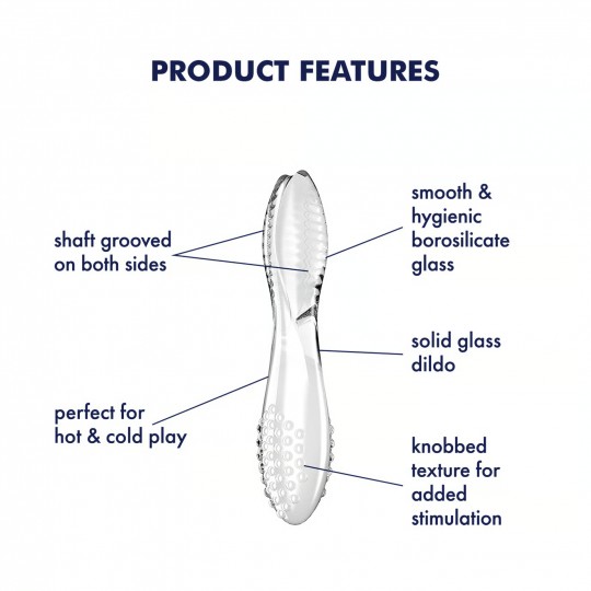 SATISFYER DAZZLING CRYSTAL 2 GLASS DILDO CLEAR