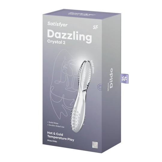 GODE EN VERRE DAZZLING CRYSTAL 2 TRANSPARENT SATISFYER