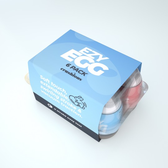 BOÎTE DE 6 OEUFS MASTURBATEURS EZY EGG CRUSHIOUS