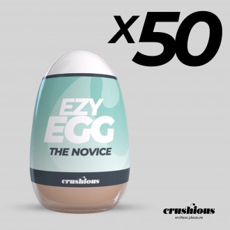 PACK DE 50 ŒUF MASTURBATEUR EZY EGG THE NOVICE CRUSHIOUS