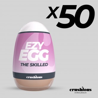 PACK OF 50 CRUSHIOUS EZY EGG THE SKILLED MASTURBATOR EGG