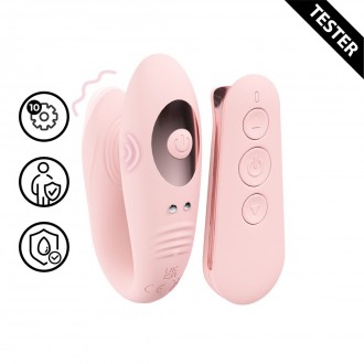 CHARME - VIBRADOR DOBLE MOTOR CON CONTROL REMOTO - ROSA - TESTER
