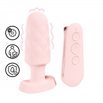 VELVET - PLUG VIBRADOR CON CONTROL REMOTO - ROSA