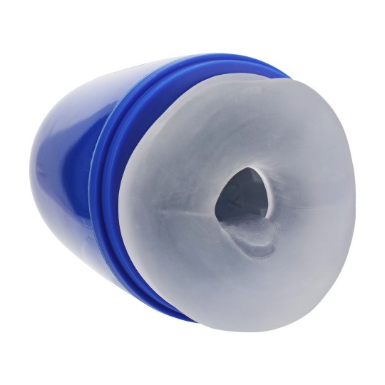 PULSAR - NEGATIVE PRESSURE SUCTION AND VIBRATION MASTURBATOR PUMP - METALLIC BLUE