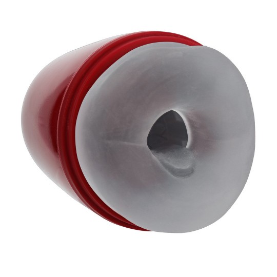 PULSAR - NEGATIVE PRESSURE SUCTION AND VIBRATION MASTURBATOR PUMP - METALLIC RED