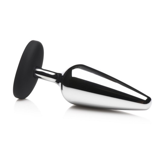 BUTT SLUT - PLUG ANAL DE METAL Y SILICONA - PLATA