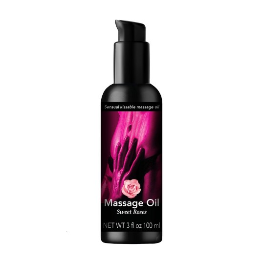 SENSUAL KISSABLE MASSAGE OIL - SWEET ROSES - 3 FL OZ / 100 ML