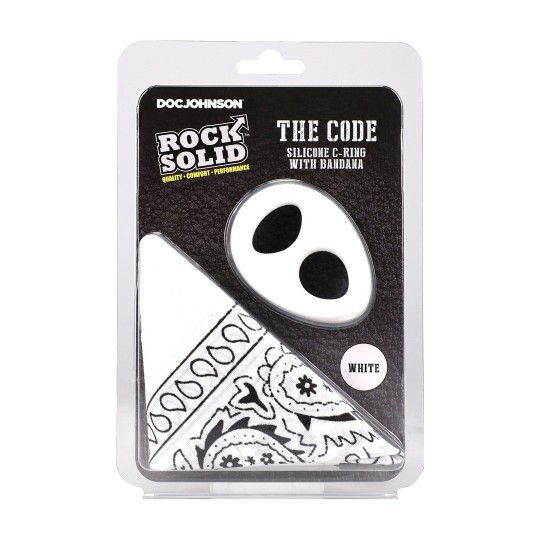 THE CODE - ANILLO DE SILICONA CON BANDANA - BLANCO