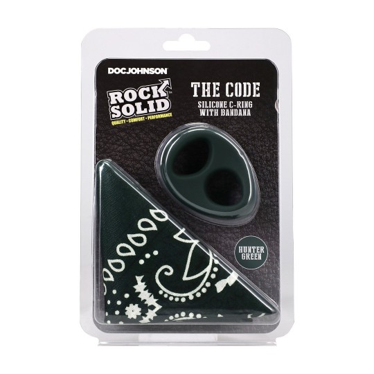 THE CODE - ANILLO DE SILICONA CON BANDANA - VERDE CAZADOR