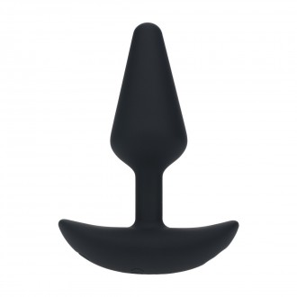 PLUG ANAL VIBRADOR CLÁSICO DE SILICONA - S - NEGRO
