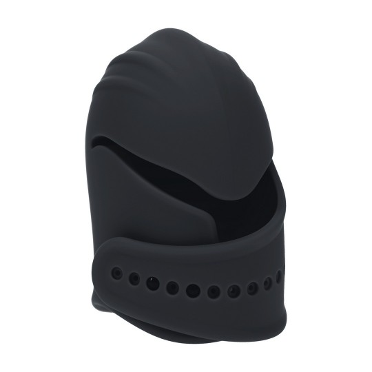 ESTIMULADOR DE GLANDE AJUSTÁVEL EM SILICONE COM VIBRAÇÃO PRETO LEVELZ 