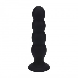 PLUG ANAL DE SILICONE LÍQUIDO QUAD RATTLE XL PRETO LEVELZ