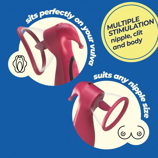 SACI ESTIMULADOR DE CLÍTORIS Y PEZONES CON SUCCIÓN CRUSHIOUS