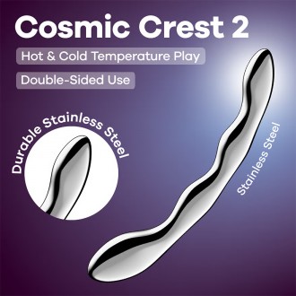 DILDO EM METAL COSMIC CREST 2 SATISFYER