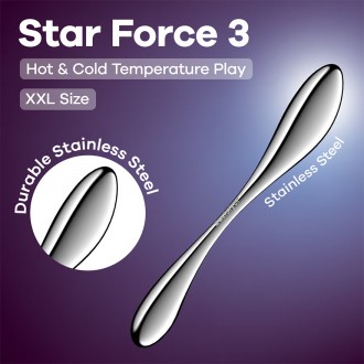 МЕТАЛЛИЧЕСКИЙ ДИЛДО STAR FORCE 3 SATISFYER