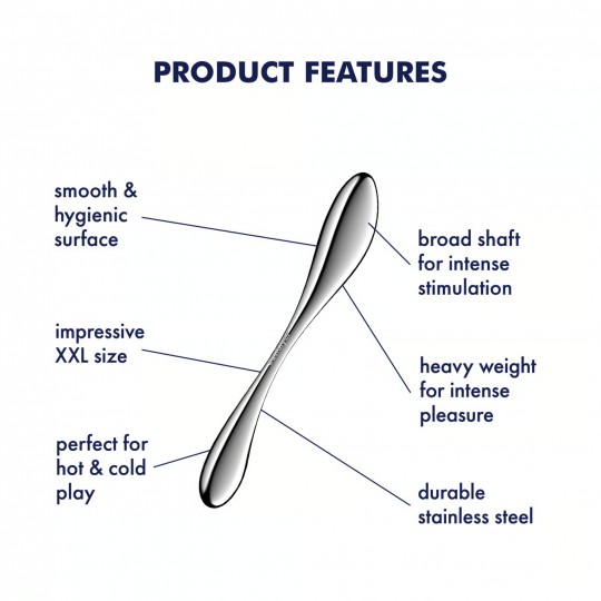 DILDO EM METAL STAR FORCE 3 SATISFYER