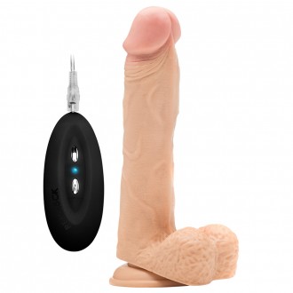 DILDO REALISTICO CON TESTICOLI REALROCK 9 " BIANCO