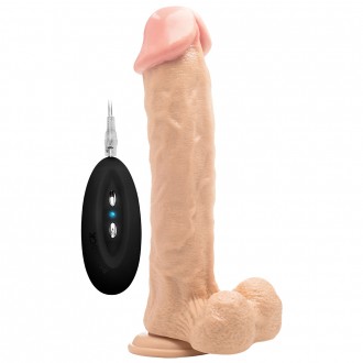 REALROCK 11” REALISTIC VIBRATOR WITH TESTICLES WHITE