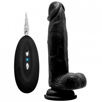 DILDO REALISTICO CON TESTICOLI REALROCK 8 " NERO