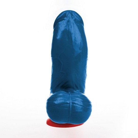THOR M - REALISTIC CURVED DILDO WITH BALLS - 5.9 / 15 CM - BLUE