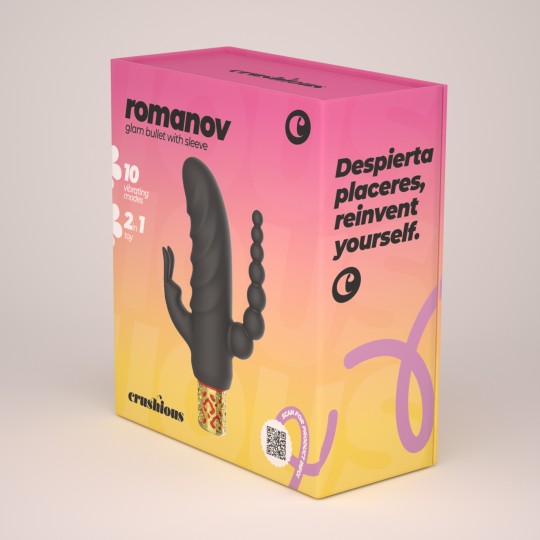 CRUSHIOUS ROMANOV CLASSIC VIBRATOR WITH REMOVABLE SILICONE SLEEVE