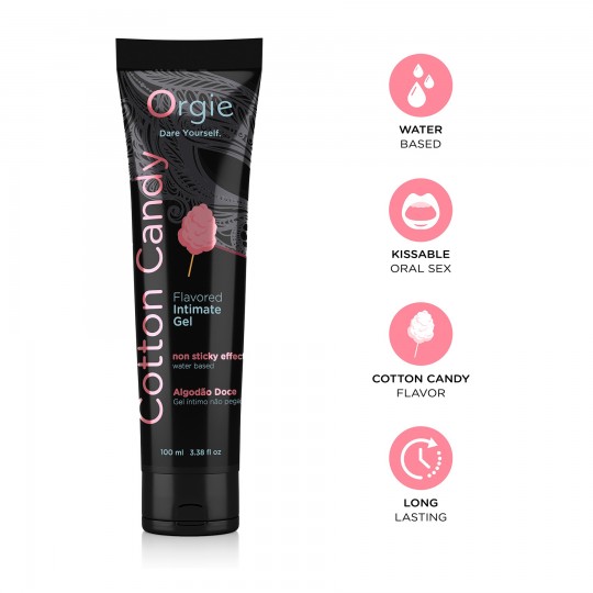 LUBRICANTE A BASE DE AGUA CON SABOR A ALGODÓN DULCE 100ML ORGIE