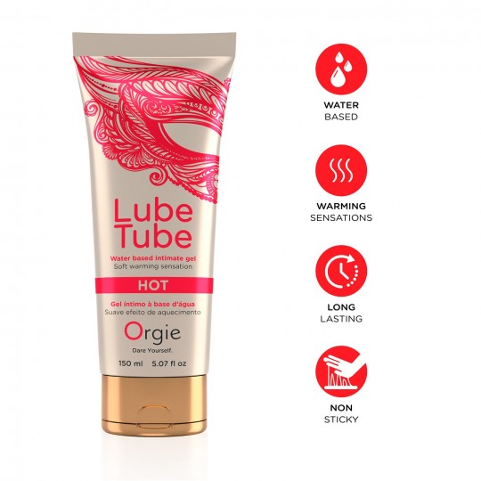 LUBRIFICANTE A BASE D'ACQUA CON EFFETTO RISCALDANTE LUBE TUBE 150ML ORGIE