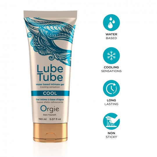 LUBRICANTE A BASE DE AGUA CON EFECTO FRÍO LUBE TUBE 150ML ORGIE