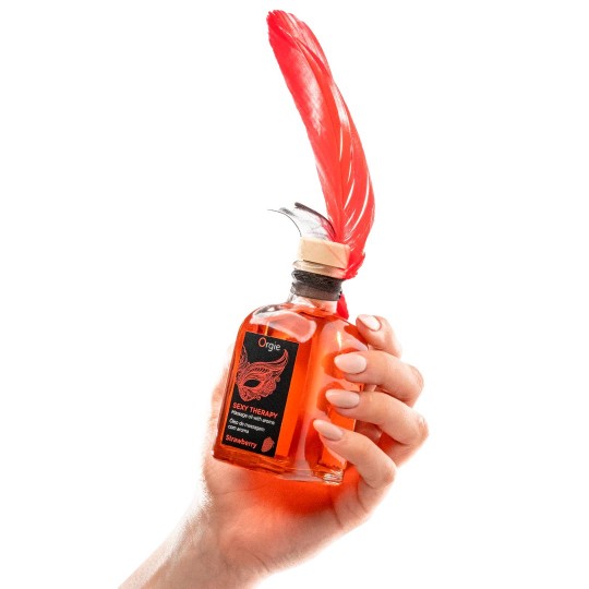 KIT PER IL MASSAGGIO BACIANTE SEXY THERAPY FRAGOLA ORGIE 100ML