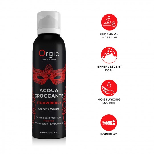 MASSAGESCHAUM CRACKELING ACQUA CROCCANTE ERDBEERE 150ML ORGIE