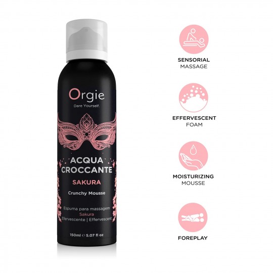 ORGIE ACQUA CROCCANTE CRACKELING MASSAGE FOAM SAKURA 150ML