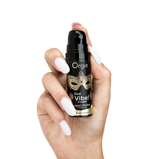 ЖИДКИЙ ВИБРАТОР С АРОМАТОМ PIÑA COLADA DUAL VIBE 15ML ORGIE