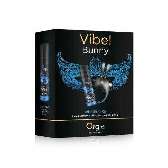 KIT VIBRATÓRIO VIBE! BUNNY ORGIE 15ML