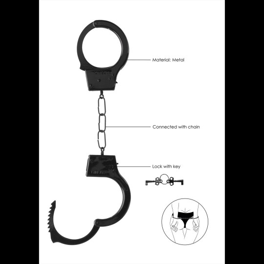 ALGEMAS EM METAL BEGINNER'S HANDCUFFS PRETAS
